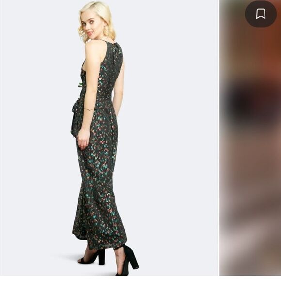 Anthropologie Eva Franco romper Edita Halter Metallic Dot Jumpsuit size 6 - Picture 3 of 13